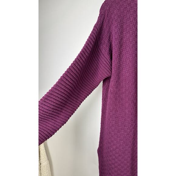 Vince Camuto Oversize Knit Blouse Purple Scoop neck Half Sleeve - Picture 3 of 6
